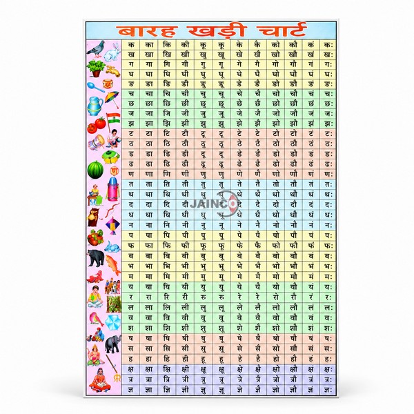 Hindi Barakhadi Chart